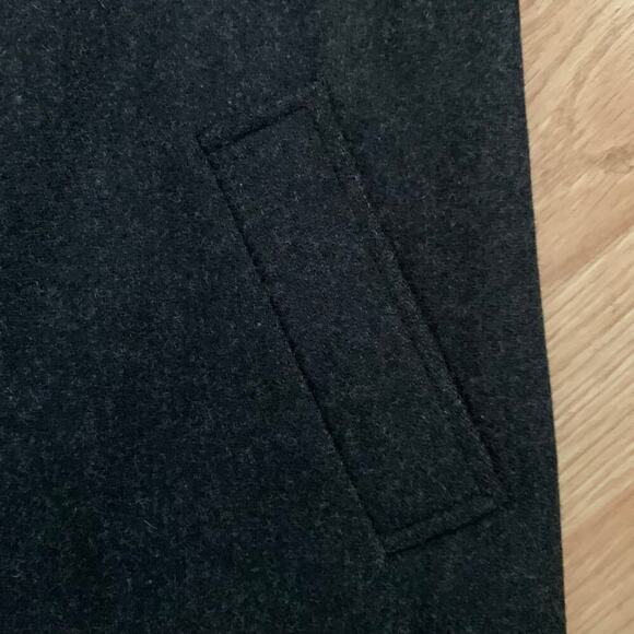 Orvis 100% Carded Wool Charcoal Gray Sleeveless Jumper Shift Dress Size P4 - Picture 6 of 12